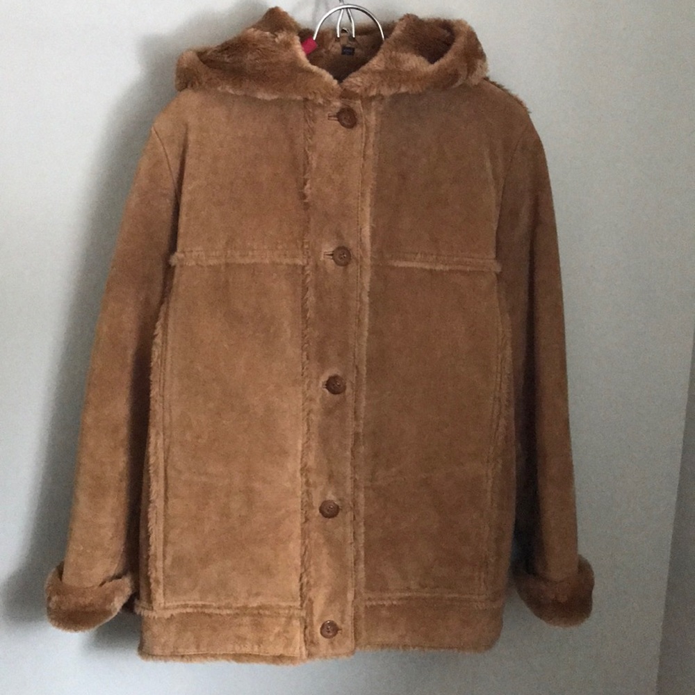 JONES NEW YORK SPORT: Suede/fur Jacket Size Medium